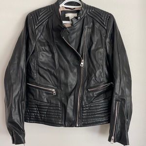 faux leather jacket